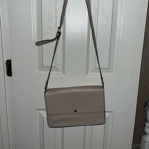 Taupe cross body bag